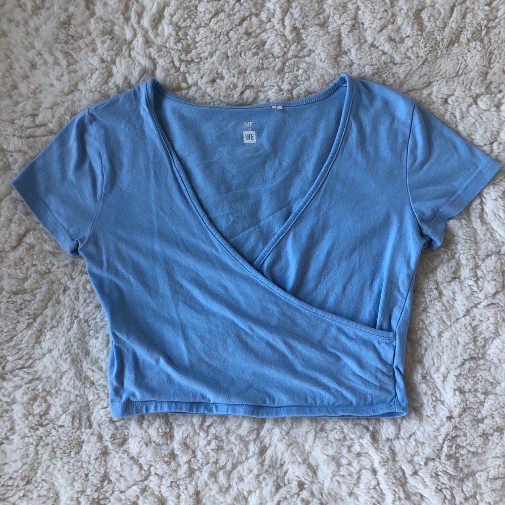 Blue Pacsun Crossover Top
